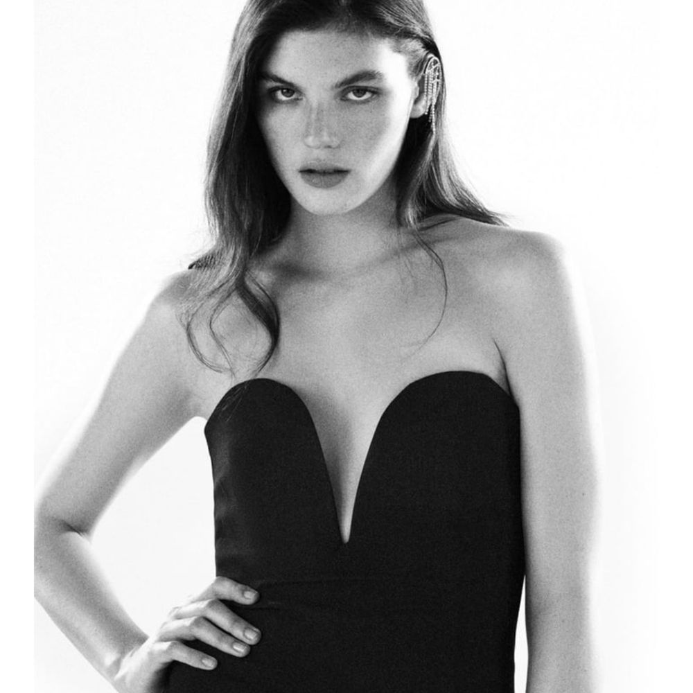 NWOT Zara Black Strapless Mini Dress XSmall